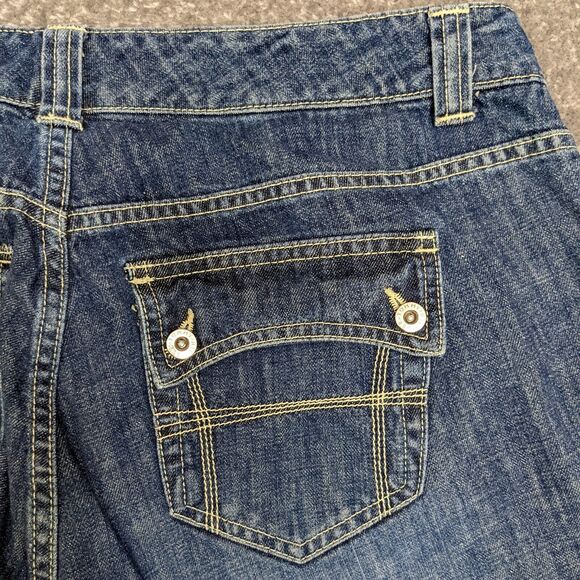 Tommy Hilfiger Woman Blue Jeans Size 12/31 Straight Inseam 31" High-Rise Flap - Picture 3 of 10